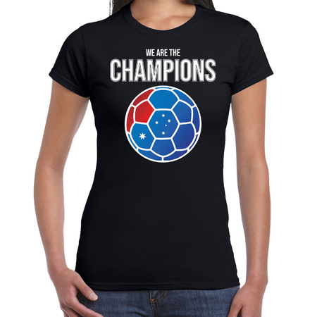 Australia supporter t-shirt we are the champions black for women