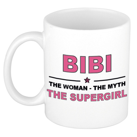 Bibi The woman, The myth the supergirl pensioen cadeau mok/beker 300 ml
