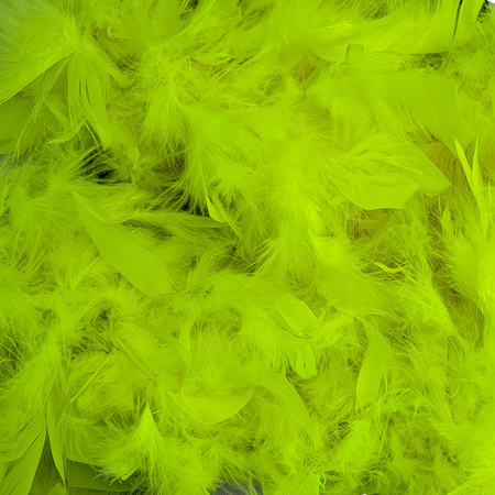Carnaval verkleed boa met veren - neon geel - 180 cm - 45 gram - Glitter and Glamour