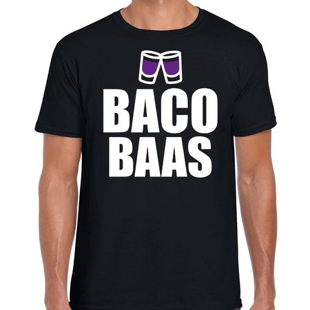 Baco baas drinking t-shirt black for men