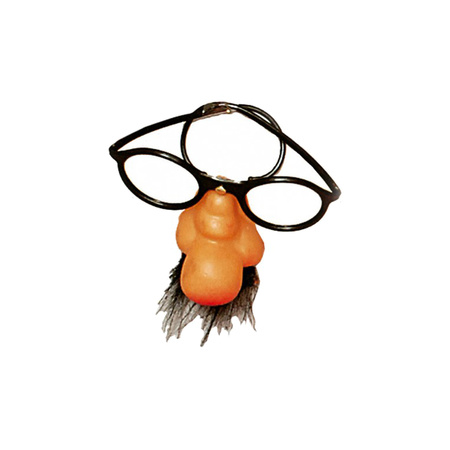 Fopneus/Fun bril met neus en snor - voor volwassenen - one size