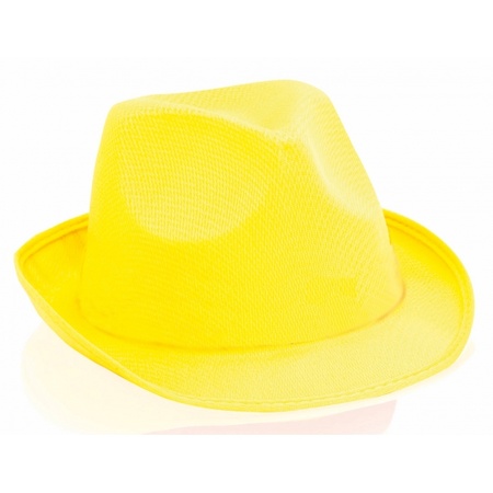 Yellow trilby hat for adults