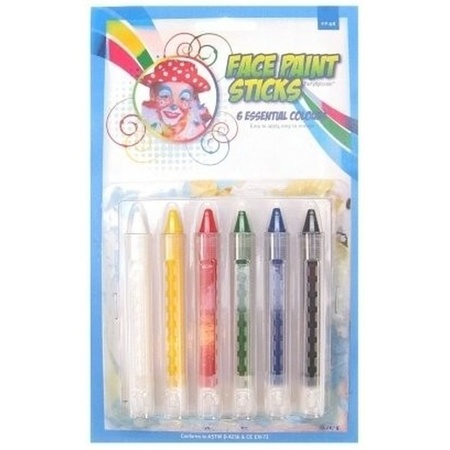 Colored schmink pencils 6 colors