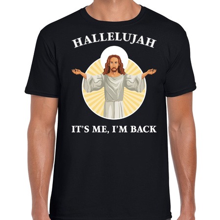 Hallelujah its me im back Kerst t-shirt / outfit zwart voor heren