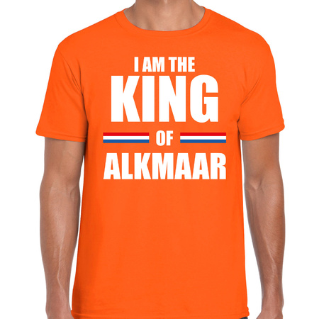 I am the King of Alkmaar Koningsdag t-shirt oranje voor heren