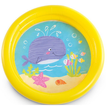 Intex peuter/kinder opblaas zwembad - geel - 61 cm