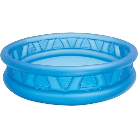 Intex rond opblaasbaar zwembad 188 cm blauw met voetenbadje