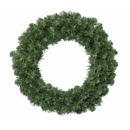Christmas wreath 35 cm - green - with black hanger