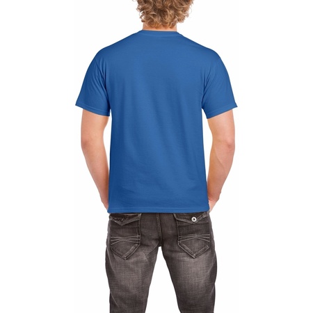 Unisex katoenen shirt kobaltblauw voor volwassenen