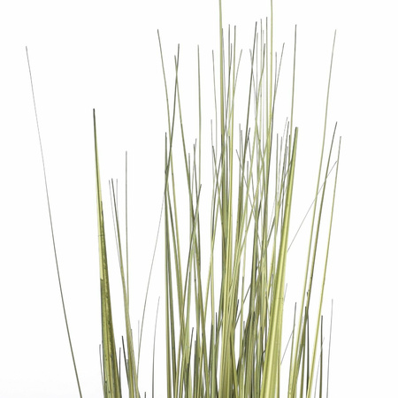 Kunstgras/gras kunstplant - groen H92 x D35 cm - op stevige plug