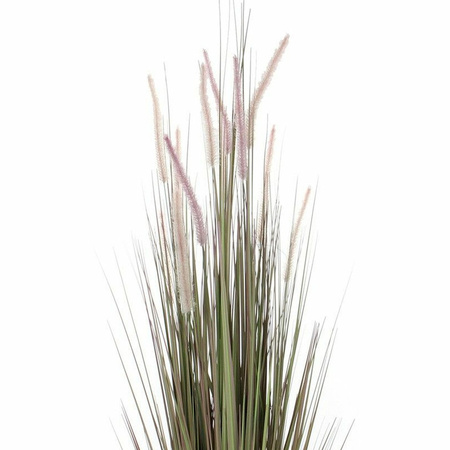 Kunstgras/gras kunstplant met pluimen - groen/paars H150 x D60 cm - op stevige plug