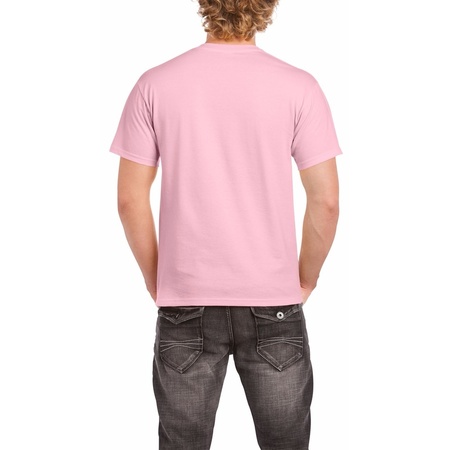 Unisex katoenen shirts lichtroze voor volwassenen