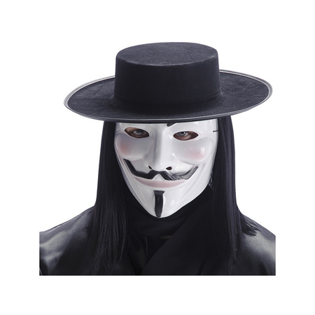 Feest masker wit V for Vendetta