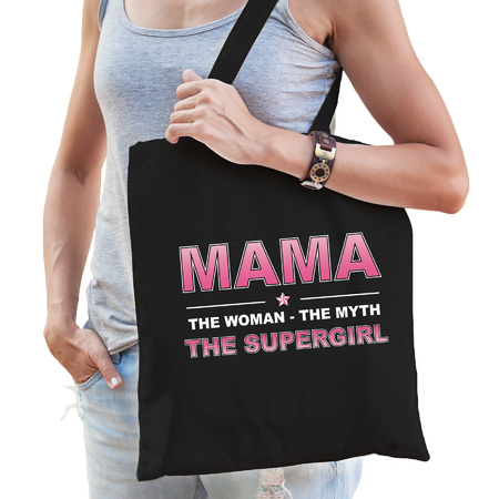 Mama the supergirl present bag black for women