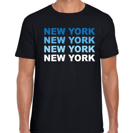 New York / USA t-shirt zwart voor heren
