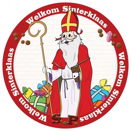 Viltjes met Sinterklaas opdruk