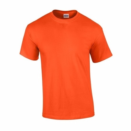 Unisex katoenen shirt oranje voor volwassenen