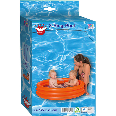 Orange inflatable swimming pool 122 x 23 cm toys