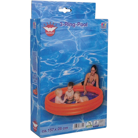 Oranje opblaasbaar zwembad 157 x 28 cm speelgoed