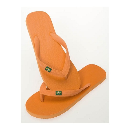 Oranje strand slippers voor dames