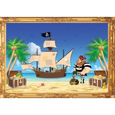 Piratenschip roodbaard poster