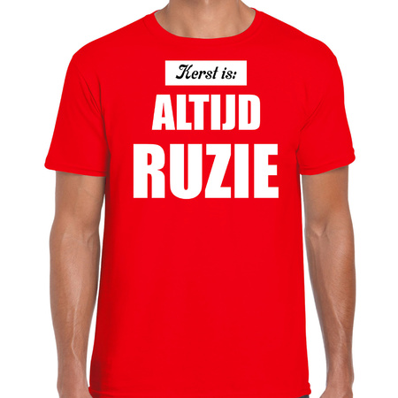Rood fout kerstshirt / t-shirt Kerst is: altijd ruzie outfit heren