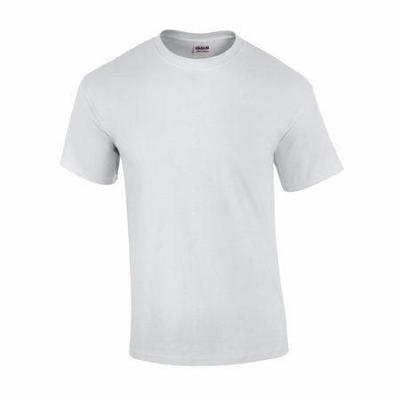 Unisex katoenen t-shirts wit voor heren