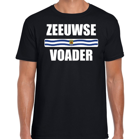 Zeeuwse voader with flag Zeeland t-shirts black for men